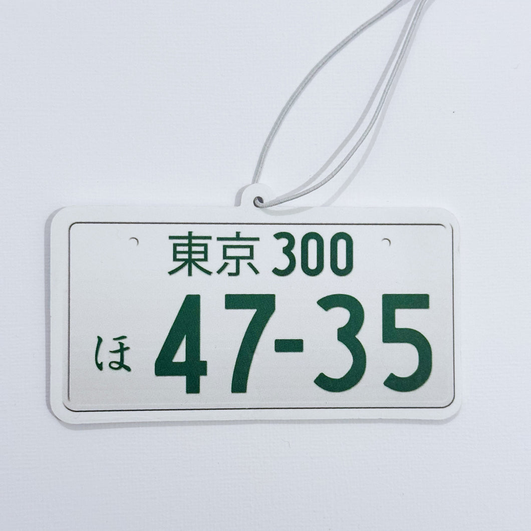 Green Licence Plate Air Freshener