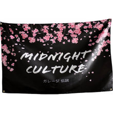 Load image into Gallery viewer, Cherry Blossom Garage Flag - Black
